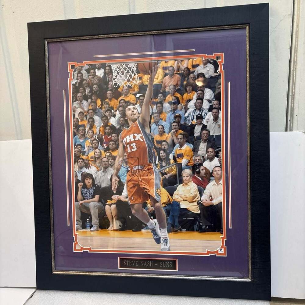 Steve Nash Signed Phoenix Suns Framed Action Photo